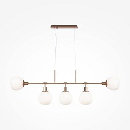 Závěsné svítidlo Erich 5xE14 max 200W bílá/mosaz kov/sklo matné sklo - MAYTONI Obrázek pro produkt Závěsné svítidlo Erich 5xE14 max 200W bílá/mosaz kov/sklo matné sklo - MAYTONI